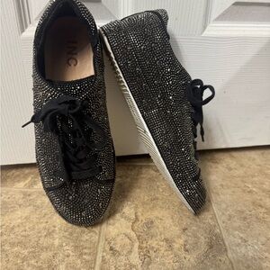 INC International Concepts Women's Sparkling Black Sneakers